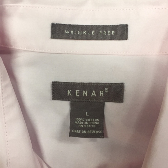 Kenar wrinkle resistant button down pale pink - Picture 5 of 6
